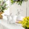 Glitzhome® Set of 2 Easter Resin Bunny Mom and Baby Table Decor